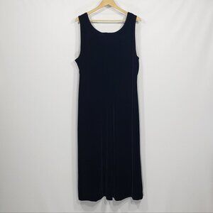 Vintage Ronnie Nicole II  By Ouida  Black Velvet Sleeveless Maxi Dress  22W